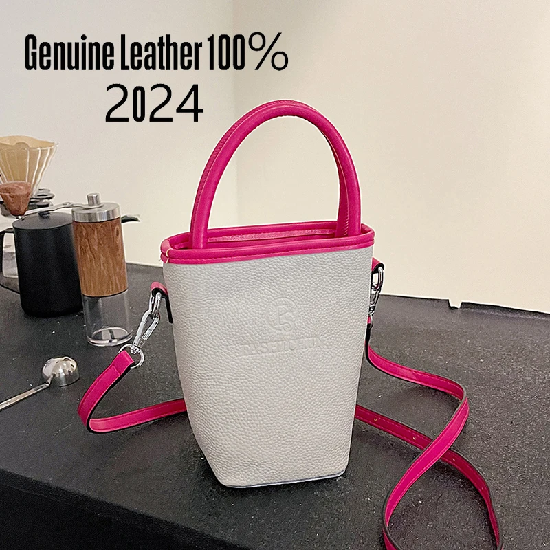 Luxury Brand Female Shoulder Bag 2024 High Quality Soft Cowhide Women's Messenger Bags Excellent Designer Tote Sac Girl Wallet