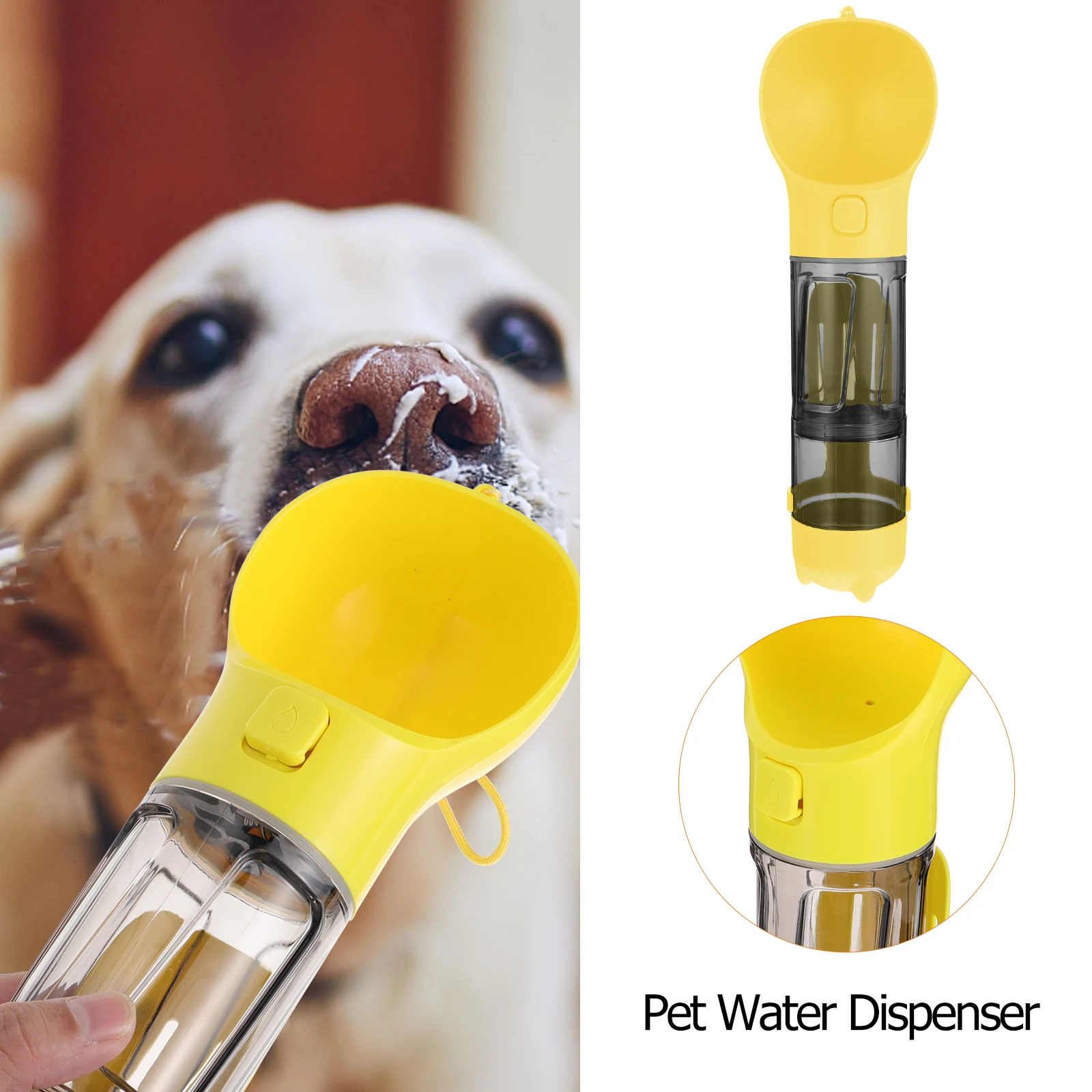 

15pcs Water Fountain Large Capacity Cat Drinking Fountain Smooth Durable Portable Dog Cat Waterer Pet Drinking Bowl Pet Water