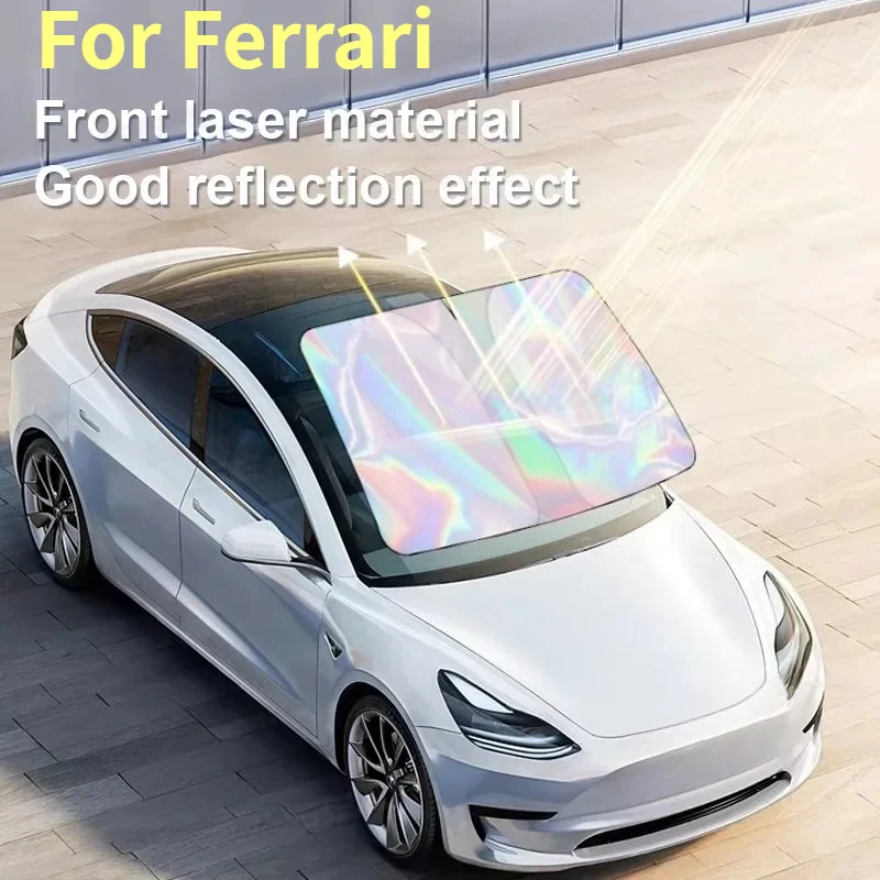 

Car Front Windshield Sunshades Cover For Ferrari GTB GTS SF90 Roma Portofino UV Protection Heat Insulation Sun Shade Accessories