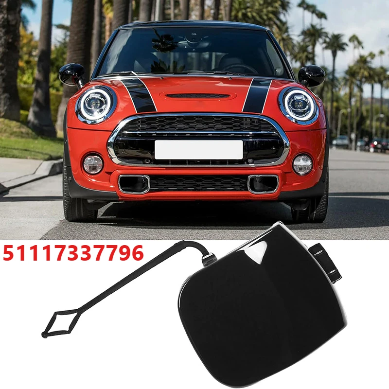 For Mini F55 F56 2014-2018 Fit F57 2016-2018 Car Front Bumper Tow Hook Cover Eye Cap Towing Coupler Head Trailer Cap 51117337796
