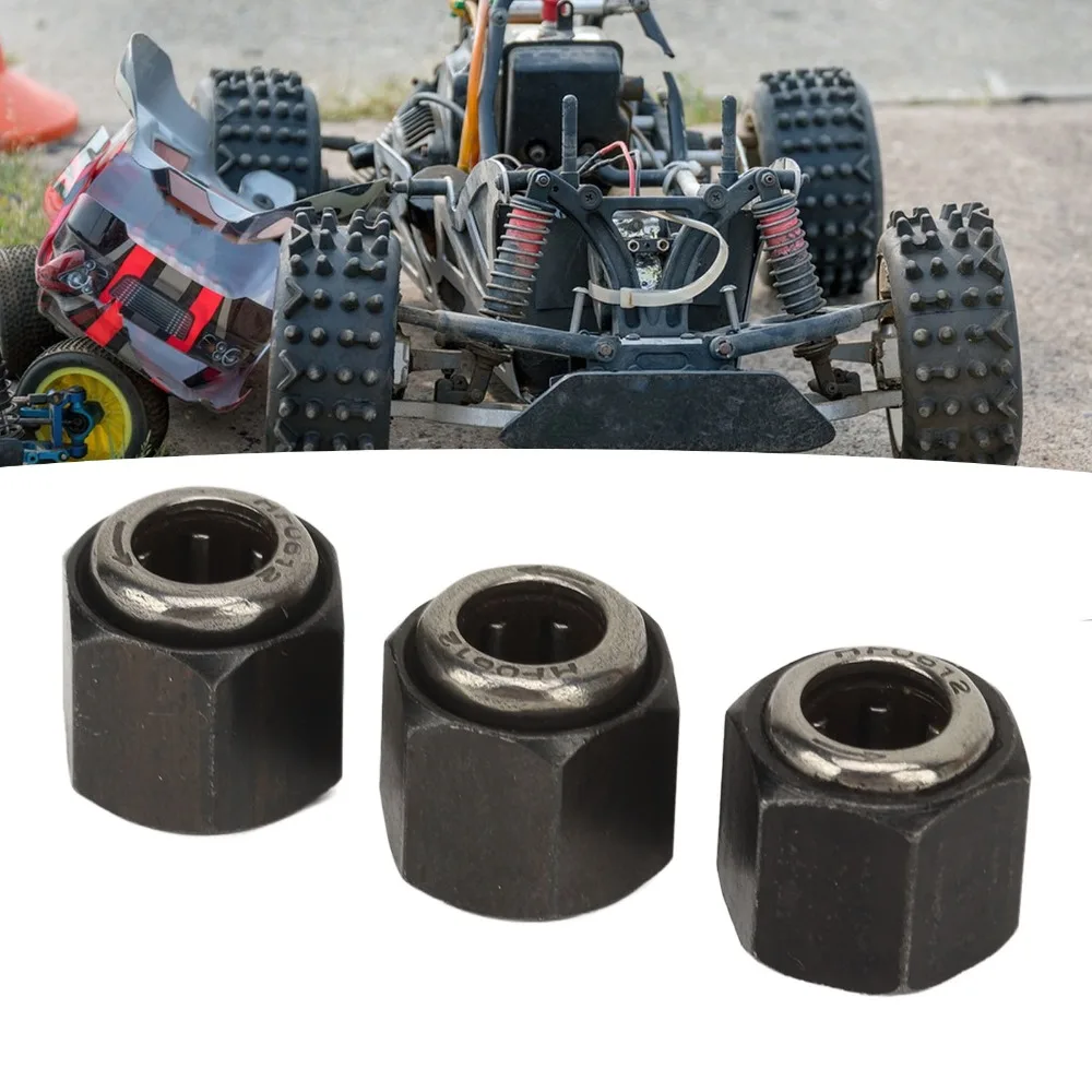 3 Pcs 12 mm RC Hex Nut R025 Metal One Way Bearing for Vertex VX16/VX18 SH16/18/21 and for HSP 1/8 1/10 RC Car