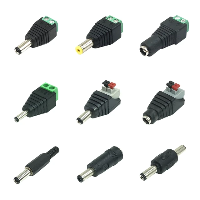 5 sztuk/partia złącze DC wtyczka DC USB bez spawania złącze DC monitorowanie wtyczka zasilania złącze DC do terminala 5.5x2.1mm