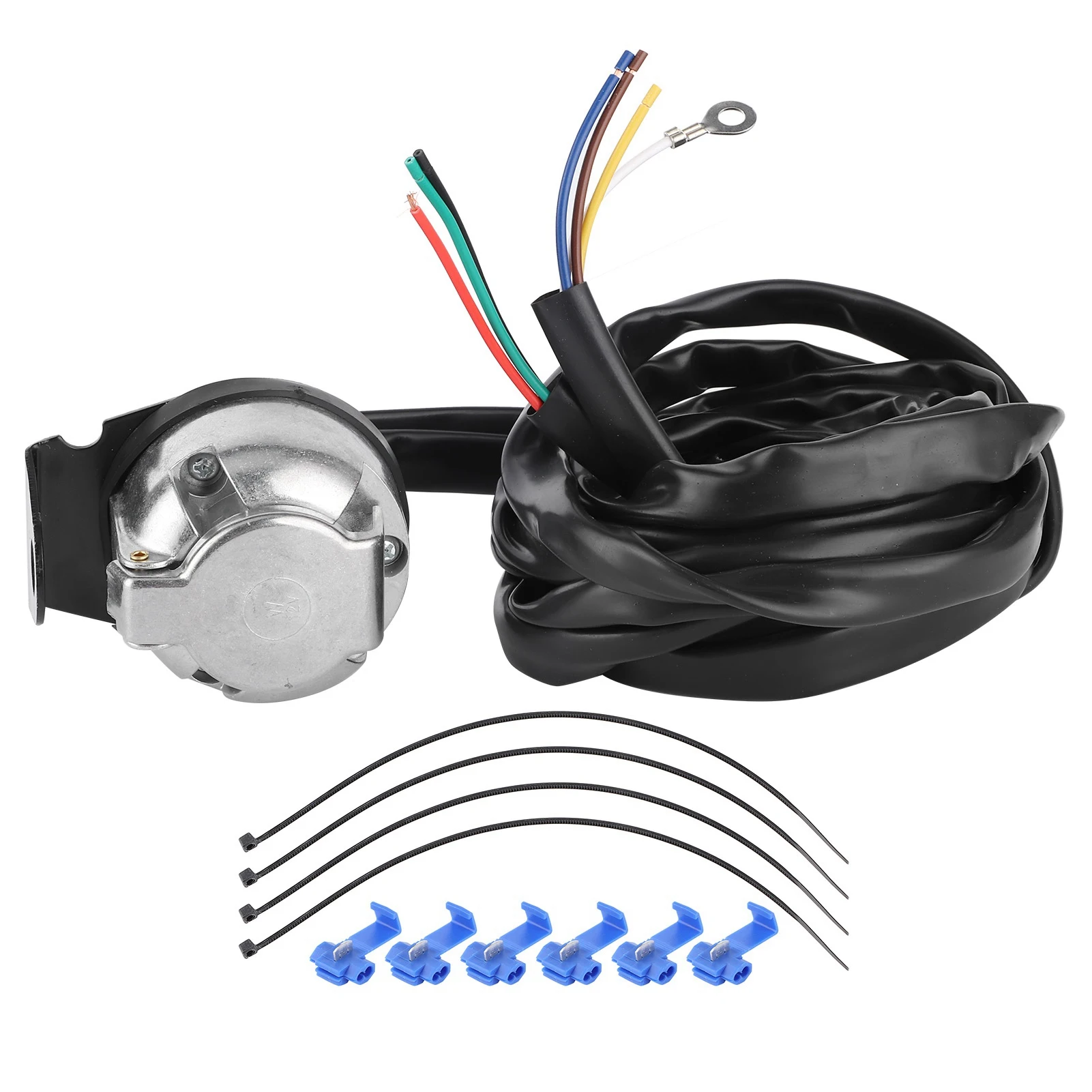 7-Pins Rv Led Vervanging Aanhangwagen Connector Bedrading Stekker 2M Kabel Voor Bedrijfsvoertuigen Opleggers Rv Boot Accessoires