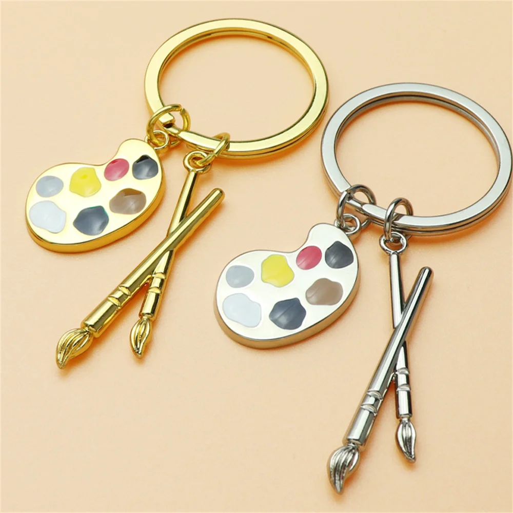 Creative Palette Keychain Practical Gadget Keychain Portable Multi-purpose Metal Ornaments Creative Small Gift