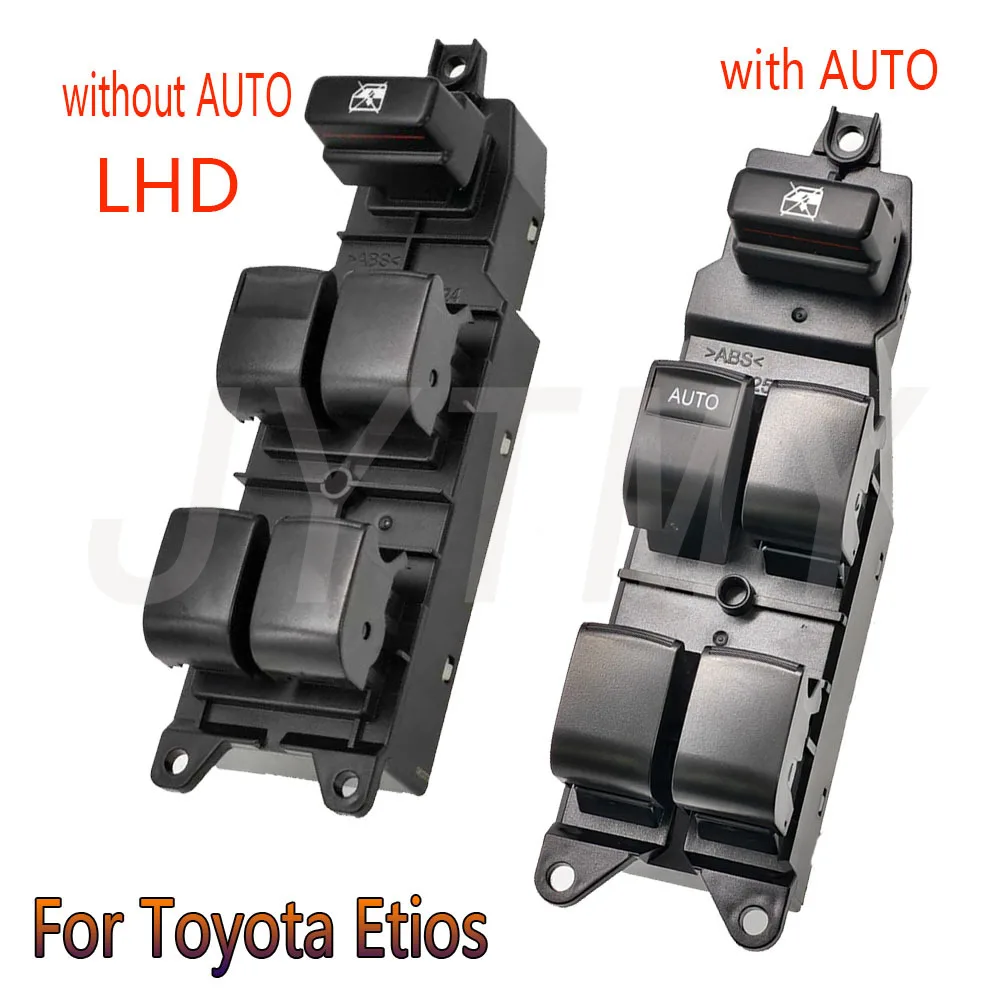 Para toyota etios interruptor de janela elétrica peças de automóvel frente esquerda lhd driver lado vidro levantador botão controle acessórios do carro