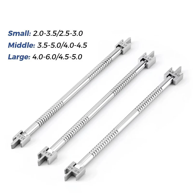 Dental Adjustable Angle Bracket Positioner Double-headed Stainless Steel Bracket Height Measuring Ruler Dentist Orthodontic Tool