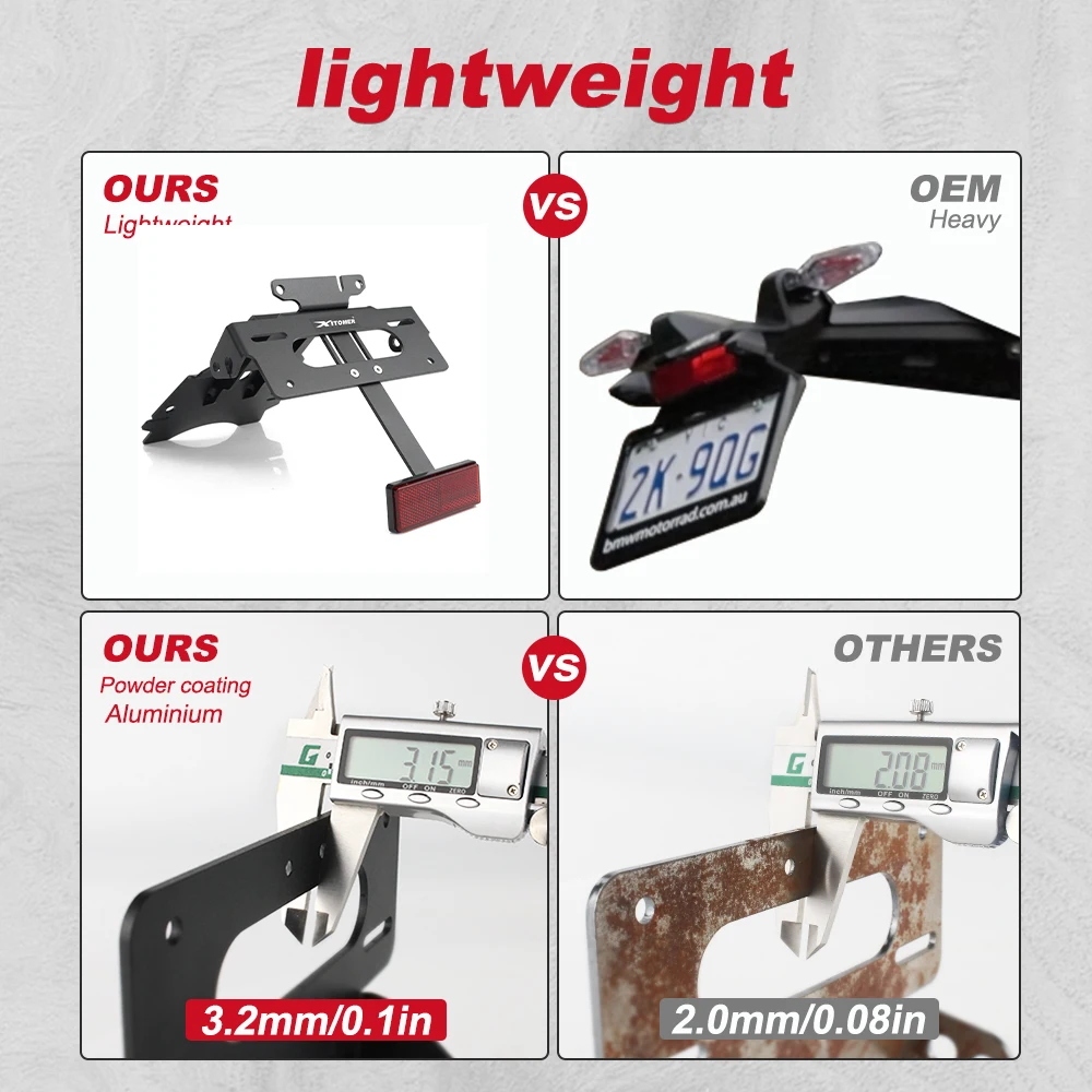 لسيارات BMW R1300GS الثلاثي الأسود الكأس R1300 GS R 1300GS الذيل الخلفي مرتب رقم لوحة ترخيص حامل دراجة نارية الحاجز مزيل #4