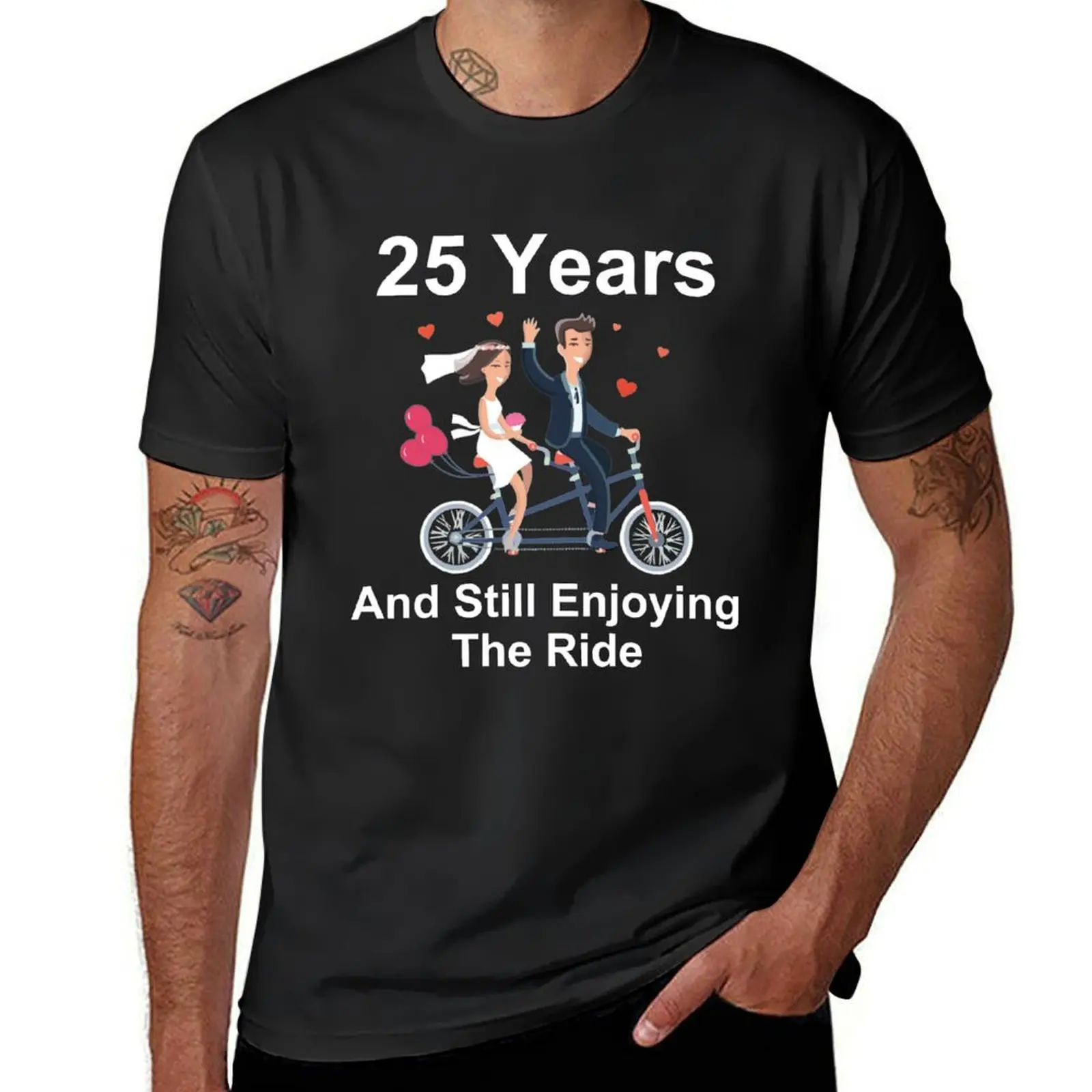 25th Anniversary TShirt 25 Years And Still Enjoying The Ride T-Shirt quick drying plus sizes mens graphic t-shirts anime