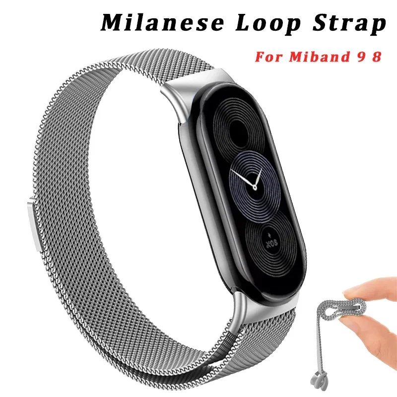 

Milanese Loop Strap for Xiaomi Mi Band 8 Bracelet Stainless Steel Strap for Xiaomi Band 9 Accessories for miband 8 Metal Strap