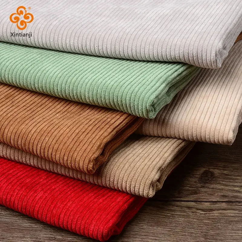 4mm Rib Winter Corduroy Fabric Solid Color for Sewing Jackets Shirts Hoodie Cloth Padded Corduroy Trousers Thick Velvet Fabrics