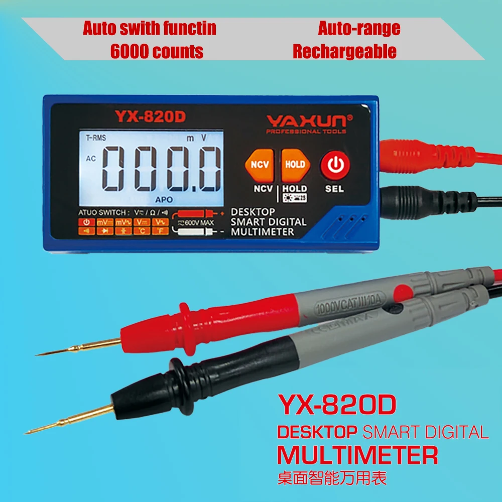 YAXUN YX820D Built-in Lithium Battery Desktop Smart Digital