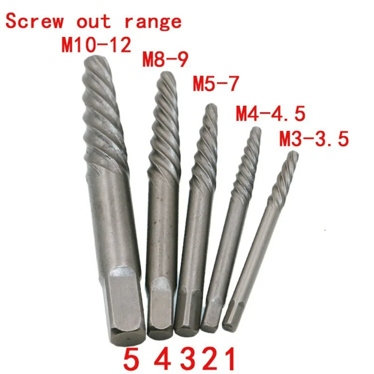 11pcs/Set Damaged Screw Extractor 3MM-10MM Drill Bits Adjustable Tap Die Stud Stripped Screw Remover Tools Broken Speed Easy Out