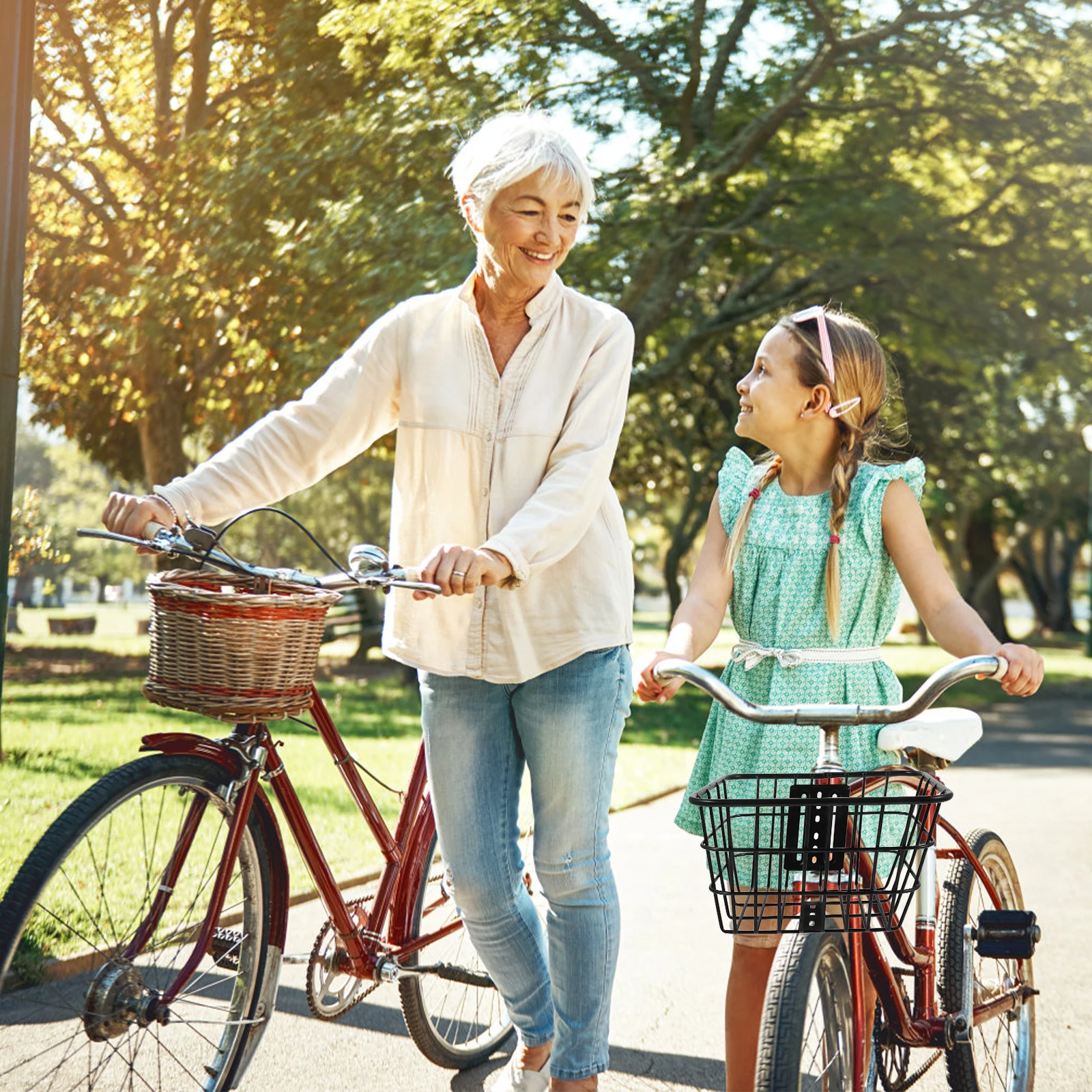 

Front Bicycle Basket Durable Kids Bike Storage Universal Accessory Handlebar Decorative Stable Safe Outdoor Use Bike Front