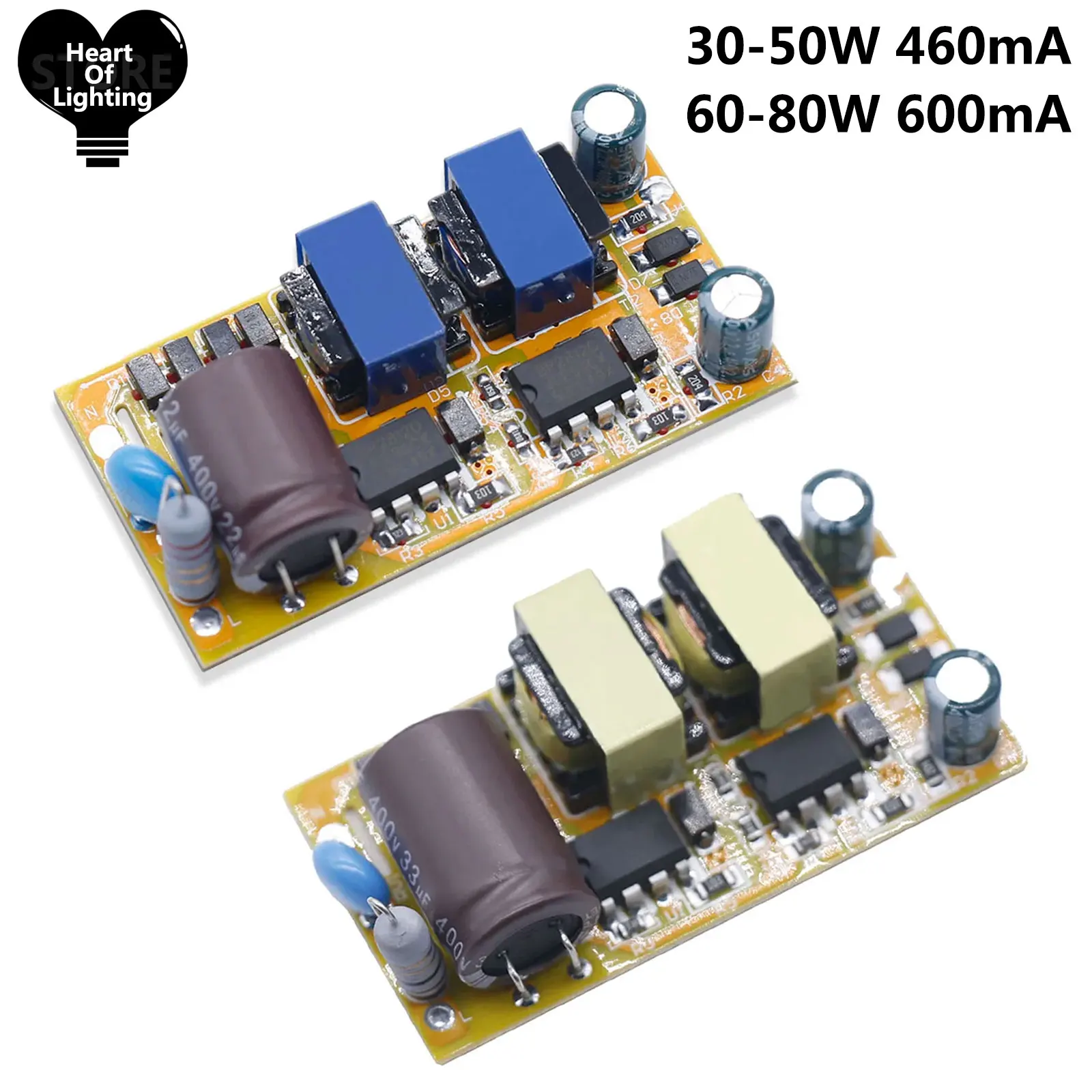 LEDdriver 30W 40W 50W 60W 70W 80W 460mA600MA transformer AC175-265V power adapter DC80-120V suitable for LED spotlight bulbDIY