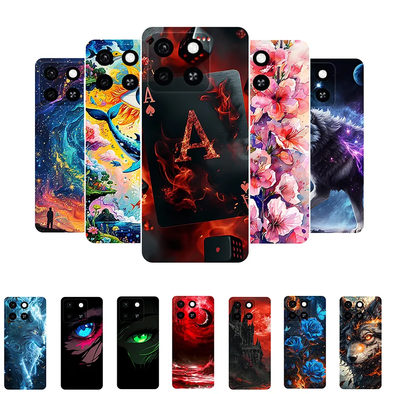 For ZTE Blade A35 Case Soft Silicone Poker Wolf Fashion Back Cover for ZTE Blade A35 A 35 Cases Protective BladeA35