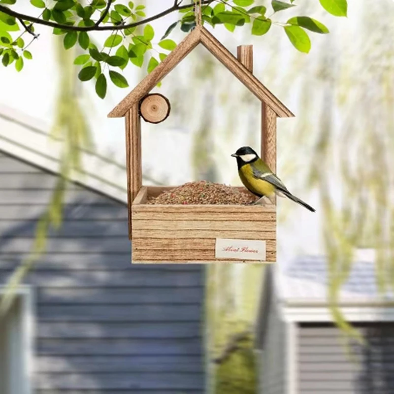 Bird House Feeders For Outdoors Feeding Tool Hangings Bird Feeder Dispenser Holder Food Container