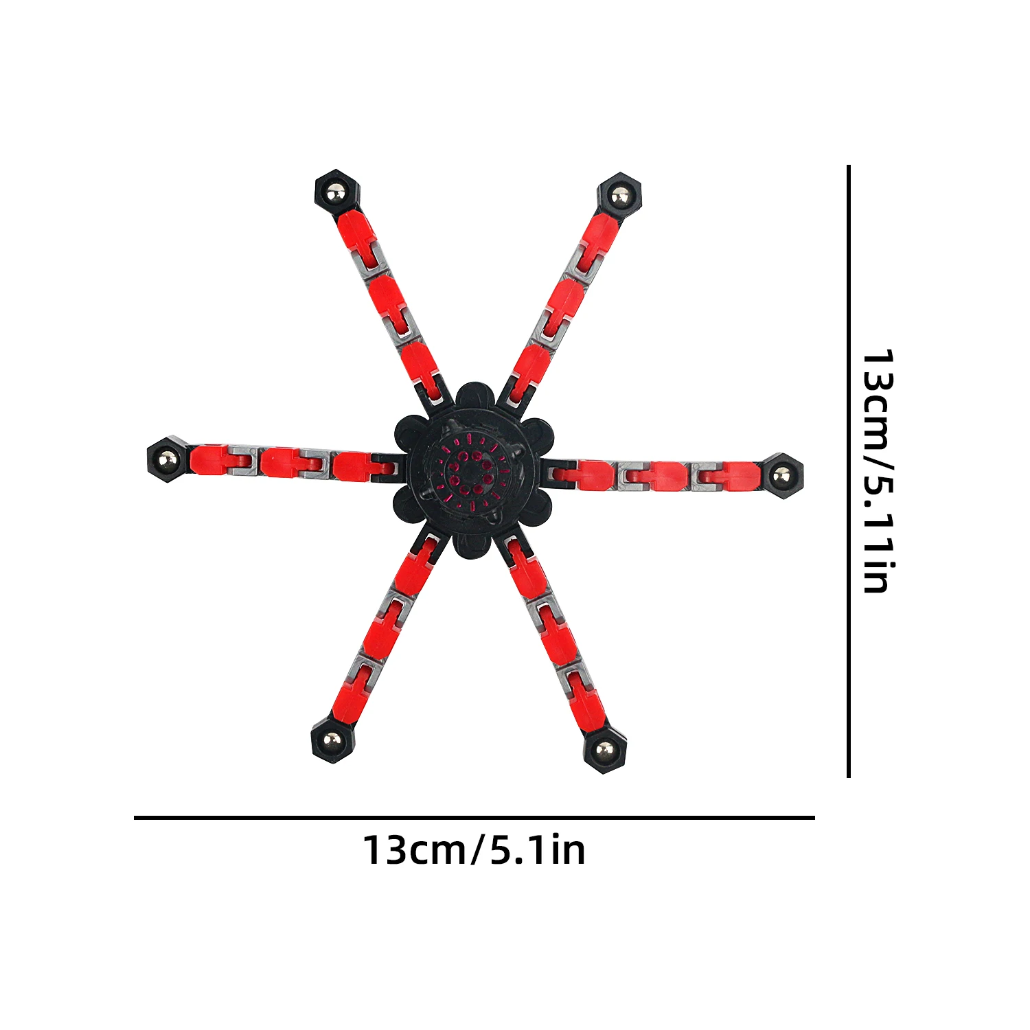 変形可能なそわそわスピナーチェーンおもちゃ、ストレス解消、感覚おもちゃ、指先ジャイロスピナー、子供と大人のためのパーティーの記念品
