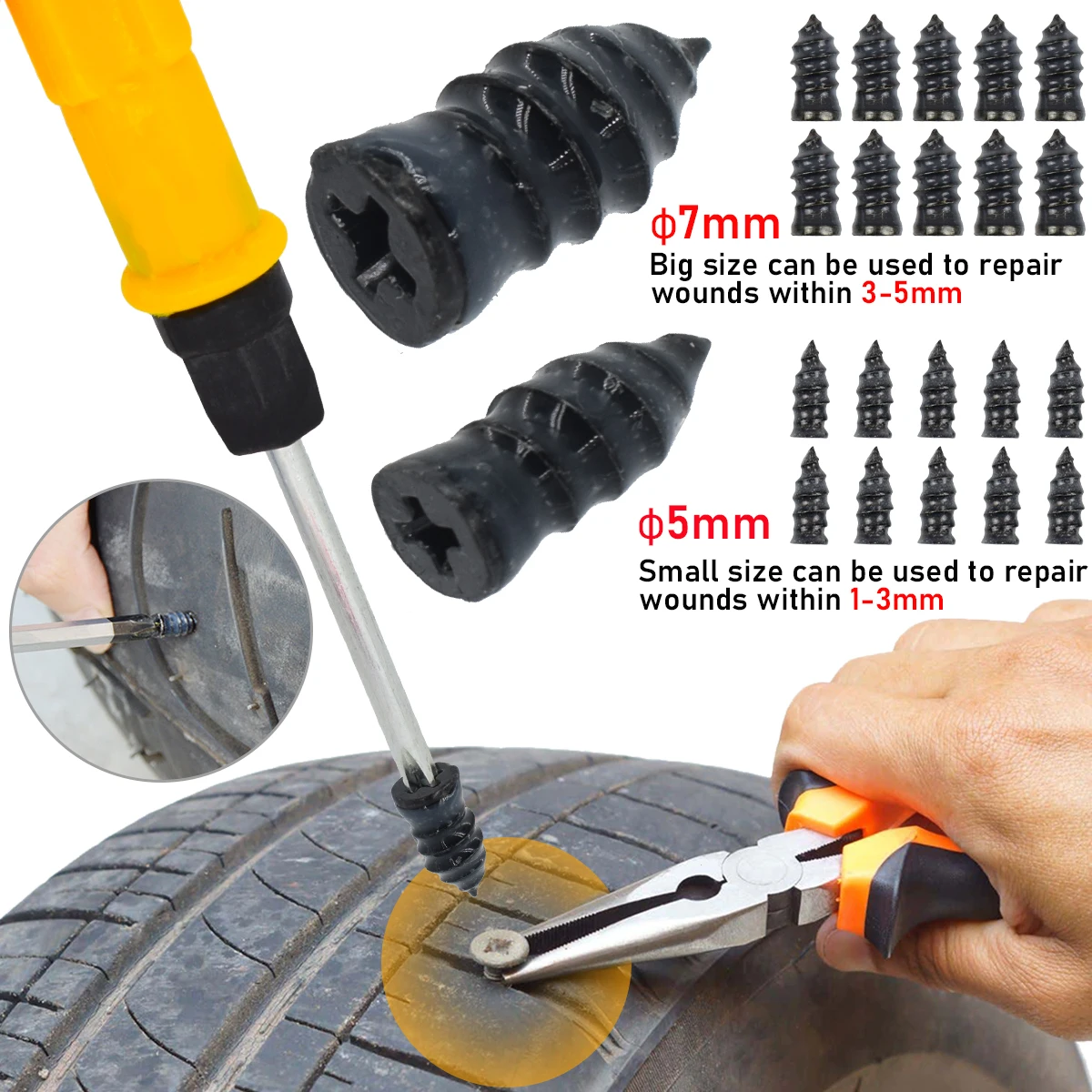 4Pcs Rubber Lifting Jack Pad Adapter Tool Chassis Tire Repair Tool Kit Puncture Plug Set For Tesla Model 3 S X Y Car Accessories