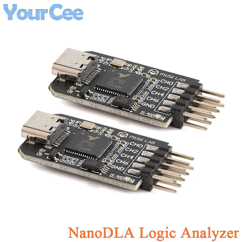 2/1pc NanoDLA Logic Analyzer SCM ARM FPGA Debugging Protocol Analysis TYPE-C 24MHz SampleRate 8 Way Open Source Sigrok PulseView