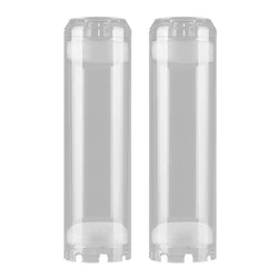 1X 2X 10-Inch Reusable Empty Clear Cartridge Water Filter Housing Various Media Refillable