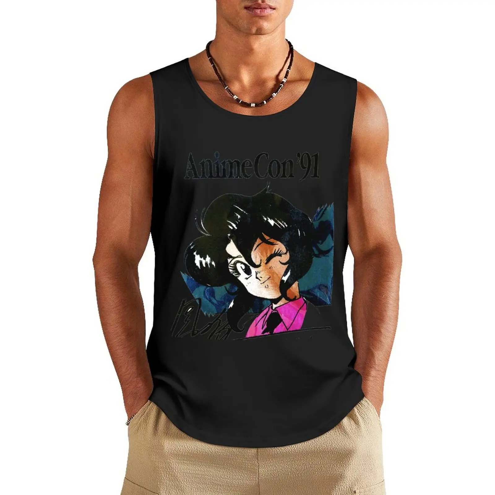 

AnimeCon '91 Tank Top Men's t-shirts sleeveless shirt man Men's clothing