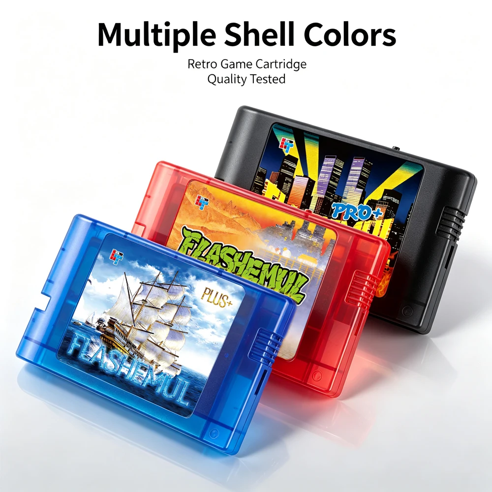 Retro 16Bit Game Flash Cartridge Plug & Play TF Memory Card Compatible Multi Region Gaming Module for Home Game Console