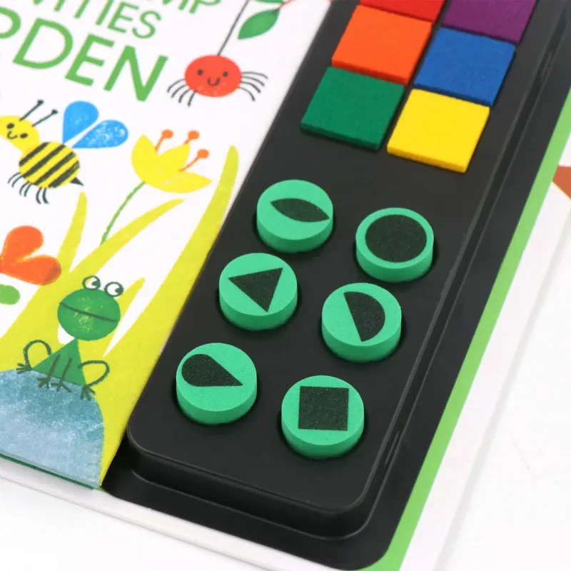 Fingerprinting Books With Rubber Stamps Ink Pad Activities Doodling Book Animal Garden DIY Craft Toy