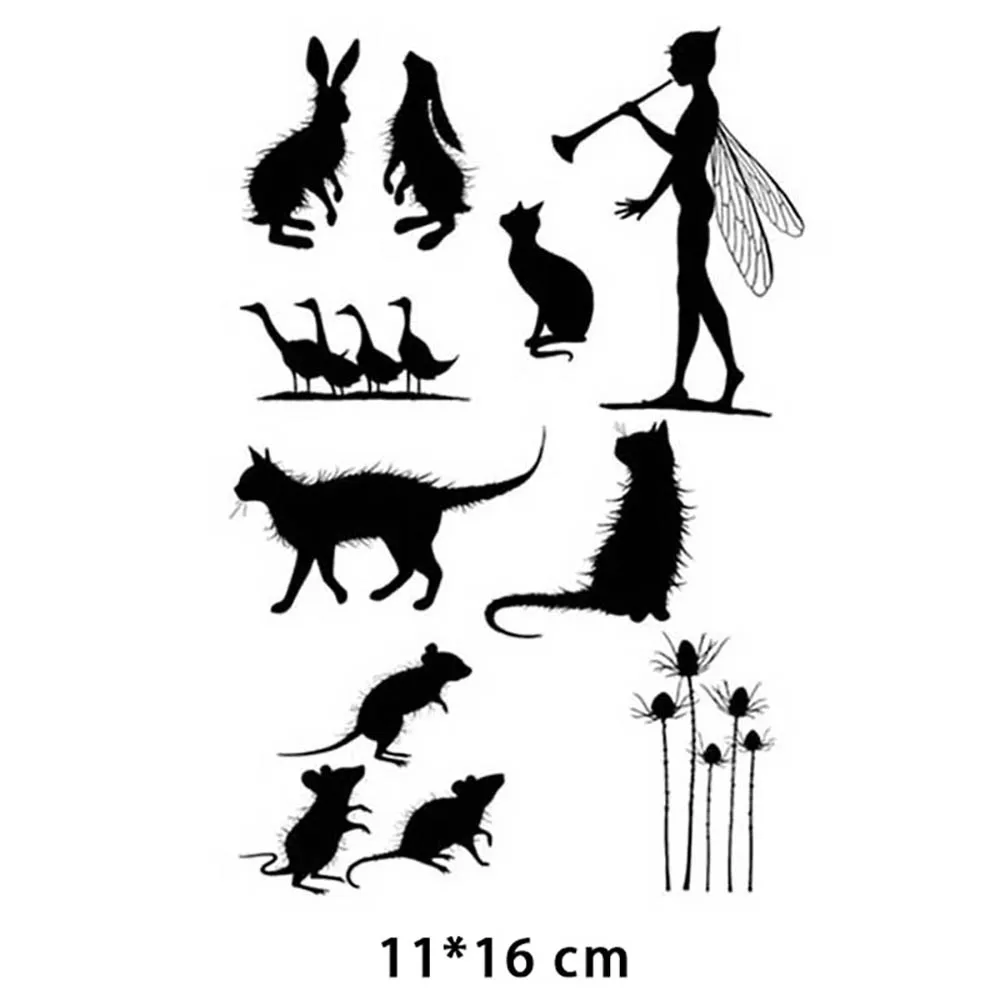 2025 Trees Fairy Clear Rubber Transparent Stamp Seal for DIY Scrapbooking Card Plants Clear Stamps Making Photo Album Crafts