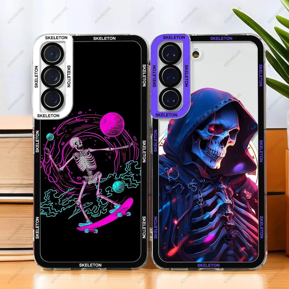 Skeleton Art Case For Samsung Galaxy A12 A13 A14 A21S A22 A24 A50 A31 A32 A33 A34 A51 A52 A53 A54 A55 A71 A72 A73 Cover