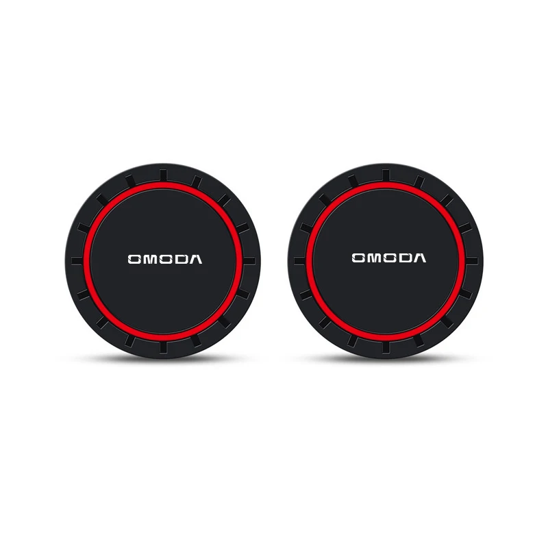 

For Chery Omoda 5 C5 S5/GT FX 2022 2023 2024 2Pcs PVC Silicone Car Coaster Water Cup Slot Mat Anti-slip Pad Coaster Accessories