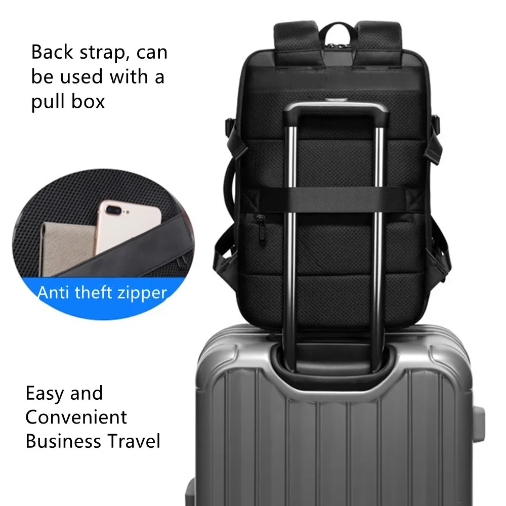 Mochila transpirable resistente al desgaste para hombre, impermeable, para viajes de negocios, ordenador grande, puede ampliar el bolso escolar para ordenador portátil