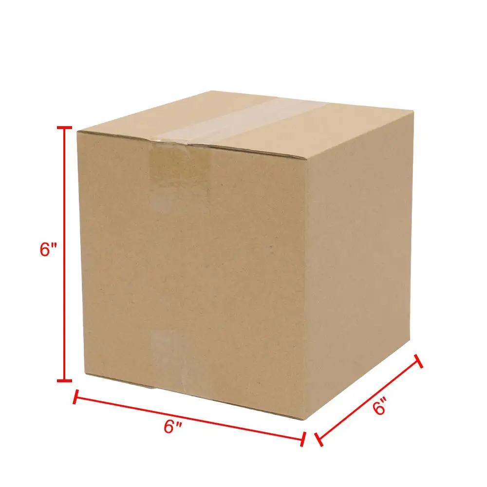 100 gele golfkartonnen dozen 6x6x6 inch (15,2x15,2x15,2 cm) - Perfect voor verzending en verpakking