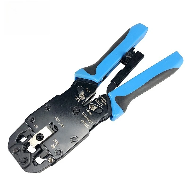 For10P crystal head network cable telephone cable crimping pliers 200AR multi-function crooked head crystal head network pliers