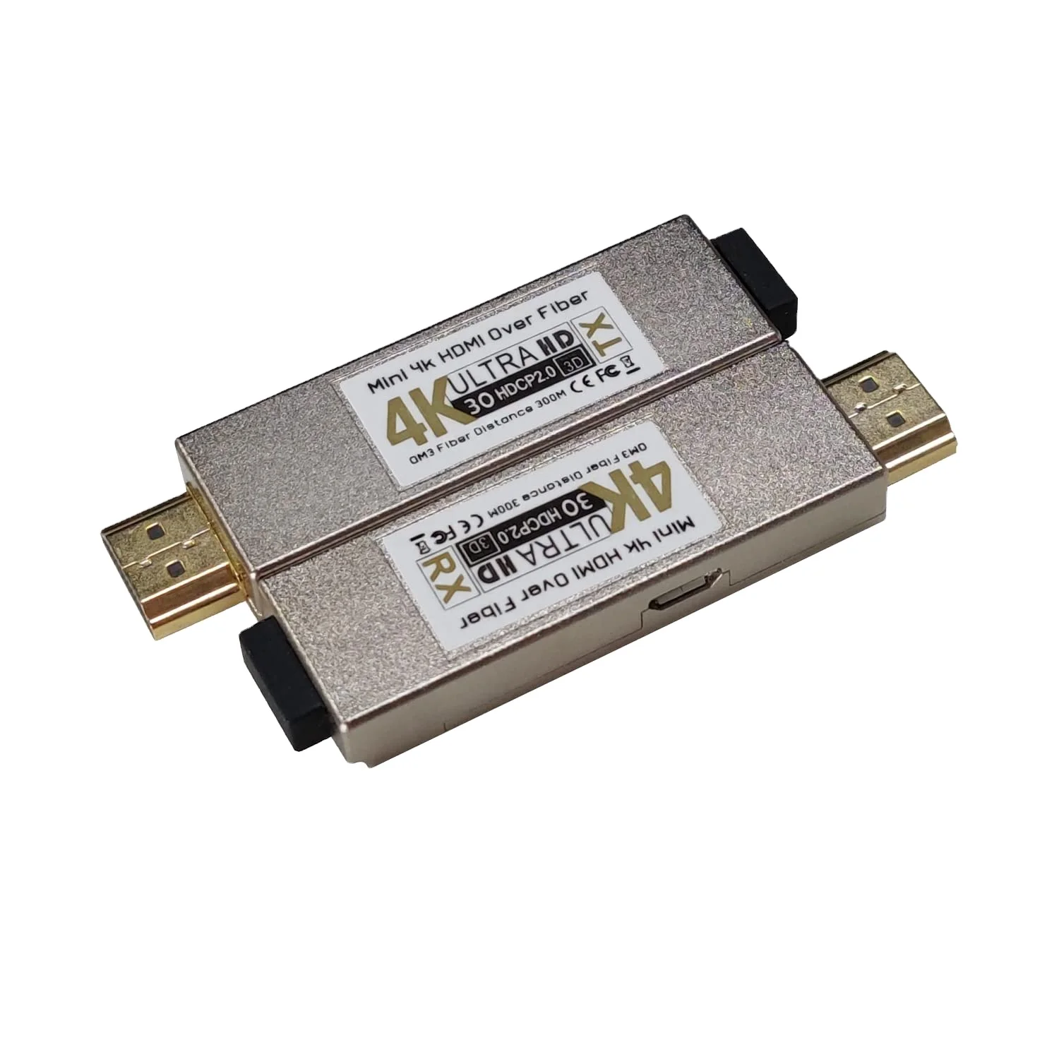 Uncompressed Mini 4K HDMI Fiber Extender, 4Kx2K 30Hz HDMI 1.4a Video Optical Transceiver, up to 300m Over OM3 Multimode Fiber