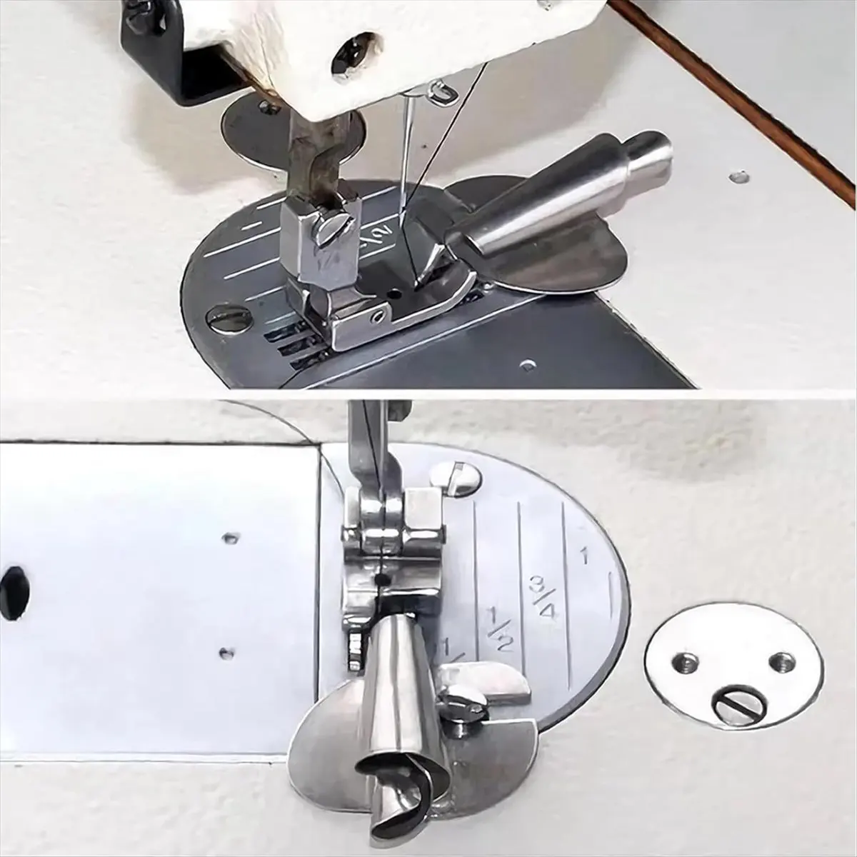 FTGT-Sewing Rolled Hemmer Foot Universal 5Pcs/Pack 3mm-7mm Curved Scroll, Sewing Machine Presser Foot Hemmer Foot