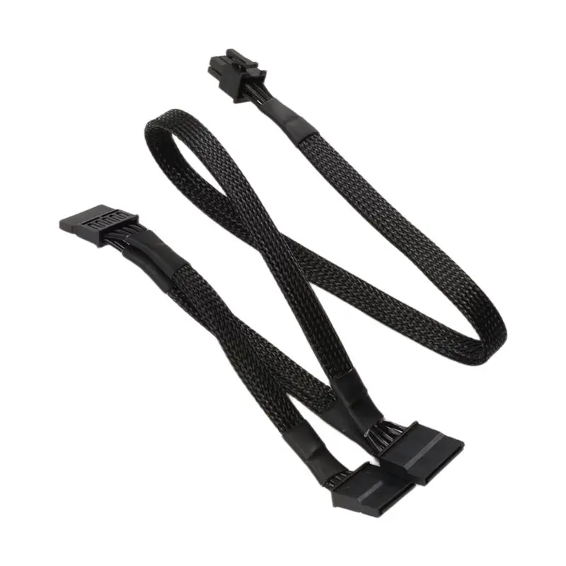 N35R-For Corsair RM/RMX/RM I/HX/Hxi/CX/CX-M/CS/CS-M Series Compatible 6Pin To 3 SATA Straight Power Cable For SSD HDD Modules Rm