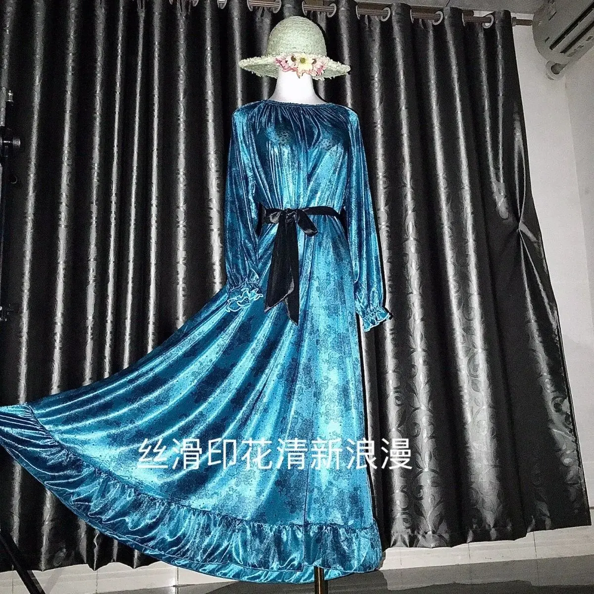 

length1.3m 40-120kg Glossy Pink Women Satin Loose Maxi Dress Sleeveless Plus Size Sexy Sleeping Robe