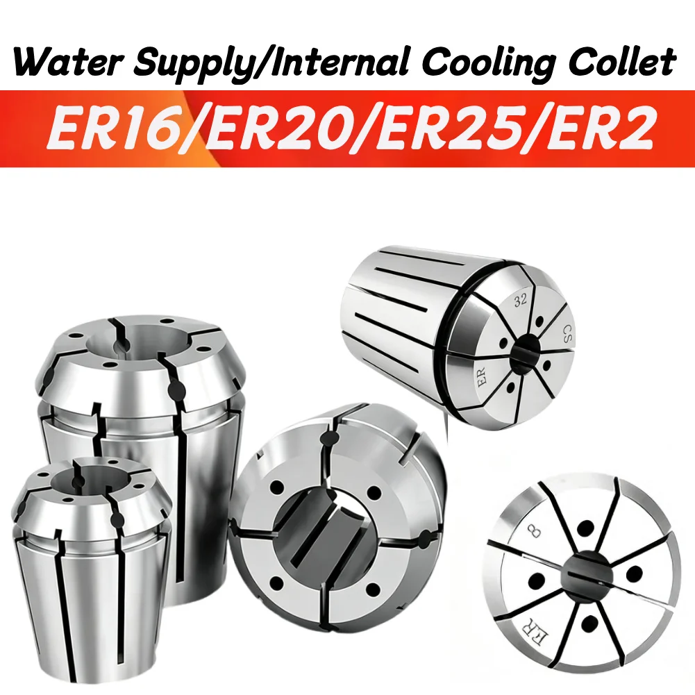 ERS Coolant Collets ERC16 ERC20 ERC25 ERC32 with Drainage Function & Outlet Port Machine Tool Accessories for Milling Cutters