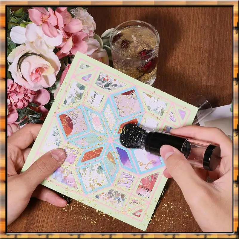 A78K جديد 2 قطعة النقش مسحوق فرش قابل للسحب قضيب أداة الحرفية اللوحة فرشاة لمساحيق التجميل شعيرات ناعمة مقبض أداة