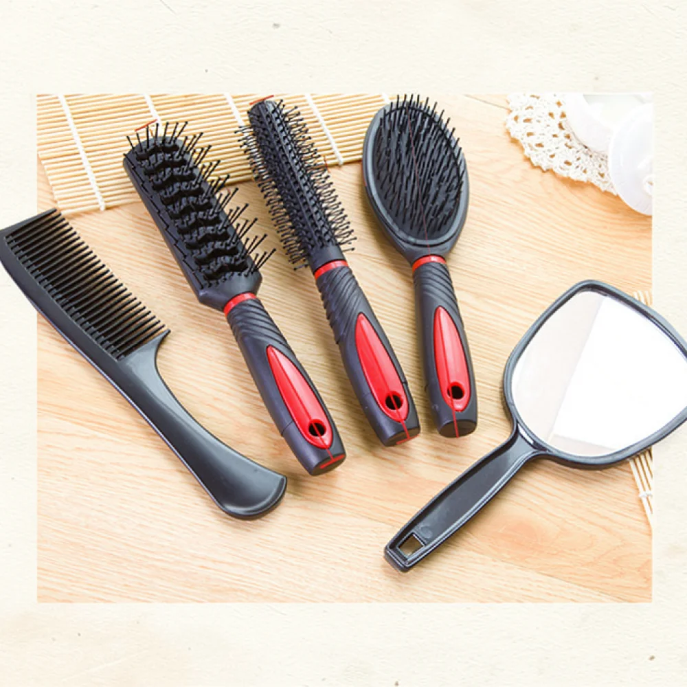 Hair Styling Set Handheld Cosmetic Mirror Air Cushion Comb Round Brush Hairdressing Tools For Women Personal Care