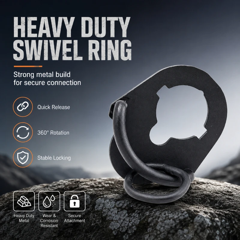 Sturdy Metal Quick‑Disconnect Hanging Ring Smooth Rotation Design Multi‑Color Option Outdoor DIY Hardware Fitting