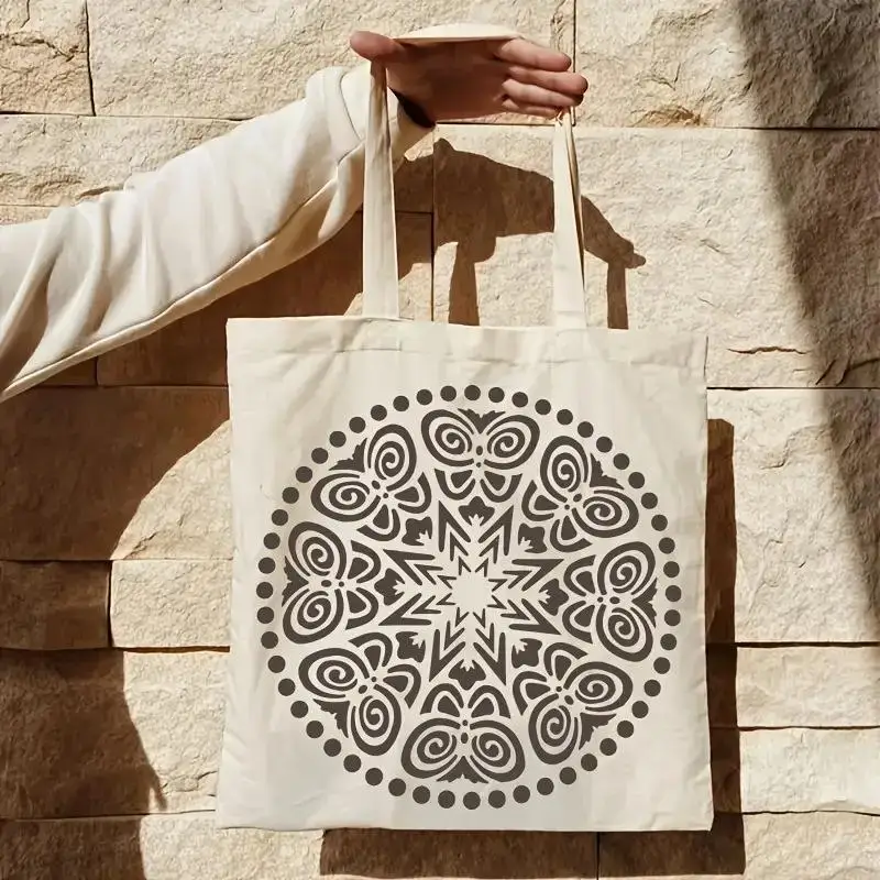New 4PCS Mandala Stencils 7.9x7.9inch Round DIY Painting Templates For Wall Wood Fabric Decor