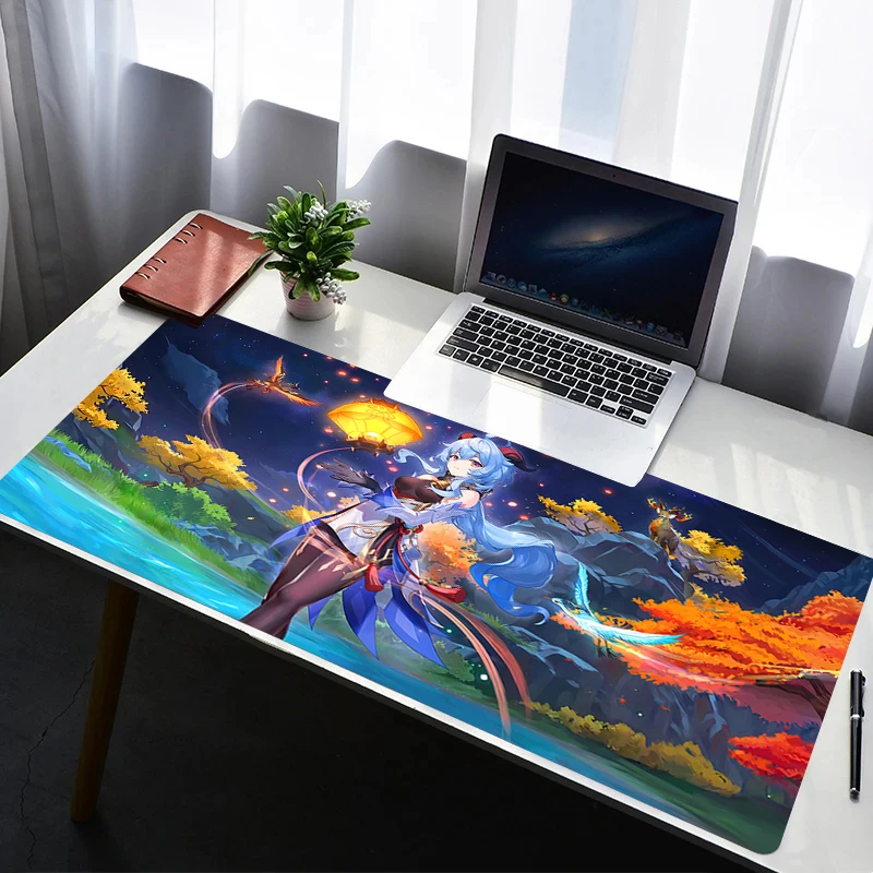 Mouse Pad Laptop Non Slip Extended Desktop Mouse Mat PC Anime HD Keyboard Pad Gaming Accessories G-genshin Impact Ganyu Mousepad