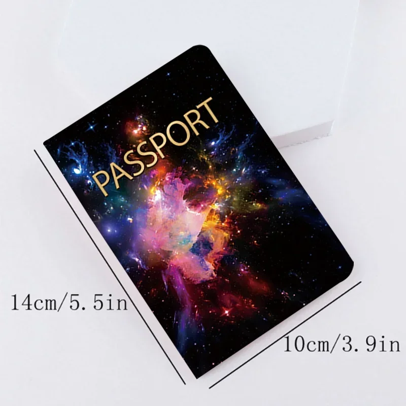 Passport Holder Travel Wallet Leather Passport Cover Cards Travel Wallet Document Organizer Case Space Pattern Wedding Gift