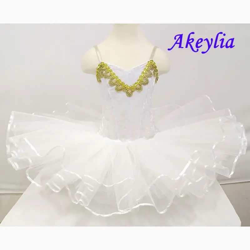 

white fluffy ballet dress for girls performance ballet tutu skirt 6 layers group dance costume women classical ballet tutu