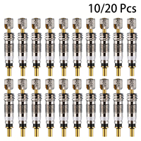 10Pcs/20Pcs Removable Presta Bicycle Valve Core Replacement Brass Cnc Fv Mtb Road Bike Tire Tube Repair Tool