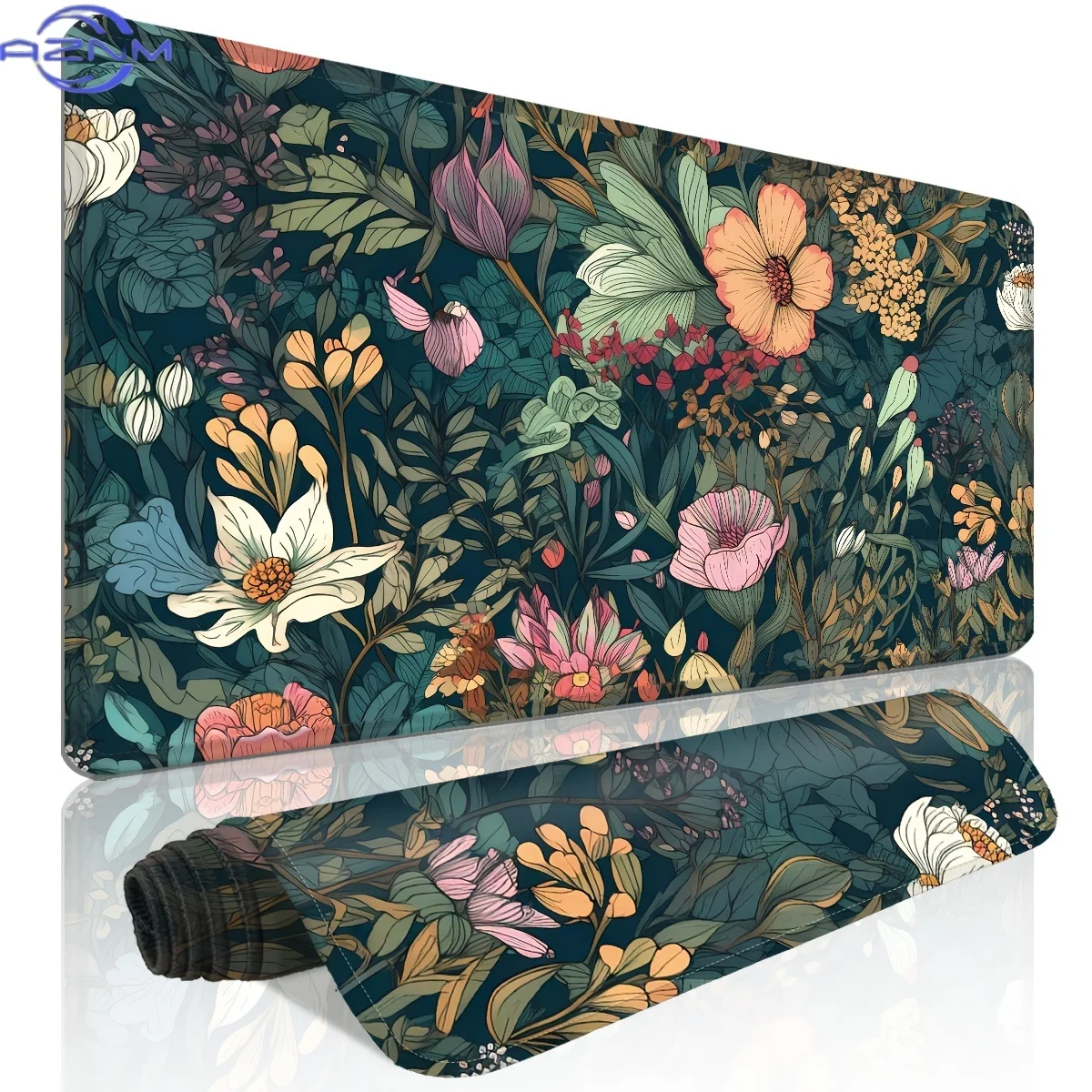 Beautiful Floral Pads Large Gaming Mouse Pad with Non-slip Rubber Base Precise Seam Design Washable and Durable for Office Use