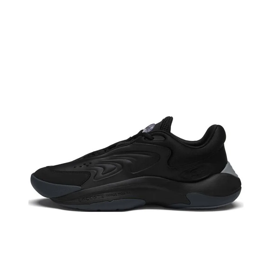 POIZON LACOSTE Sapatos casuais de cano baixo masculinos pretos