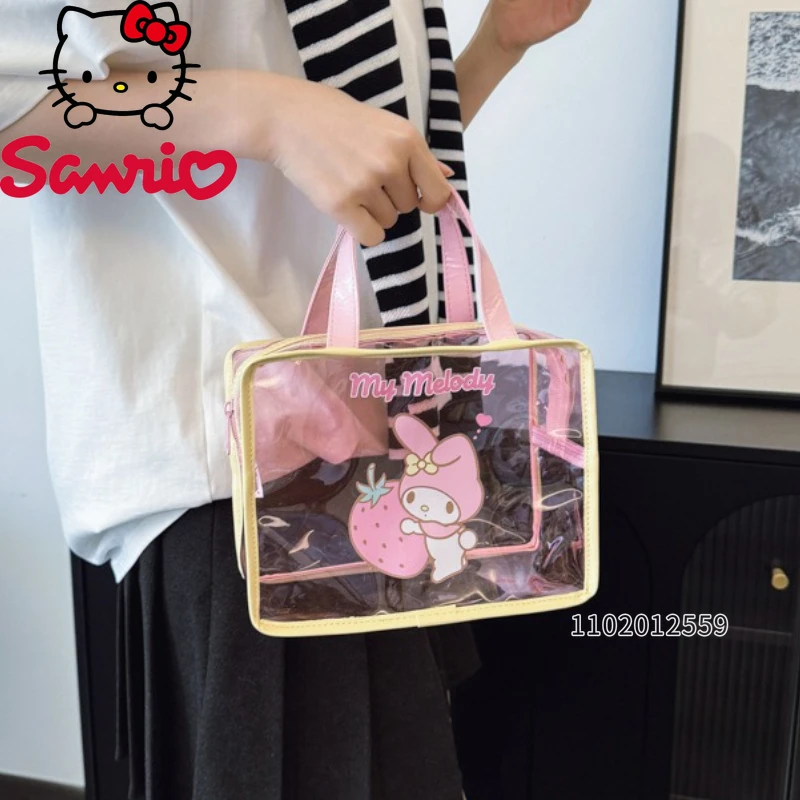  Hello Kitty New Transparent Portable Cosmetic Bag Waterproof Storage Cosmetic Bag Large Capacity Travel Toiletries Bag