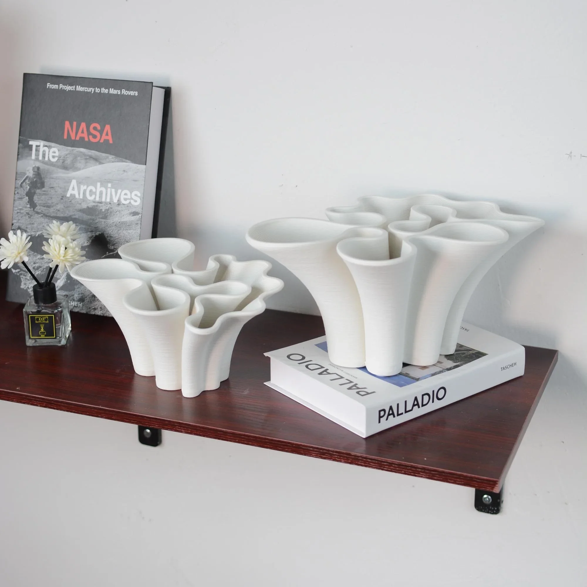Creative 3D Printed Ceramic Coral Shaped Vase Decoration Home Livingroom Flower Arrangements Ornaments Hotel Office Accessories